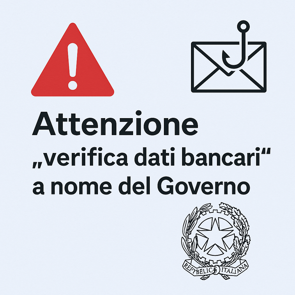 Campagna phishing in corso con logo Governo italiano:&nbsp;Attenzione!