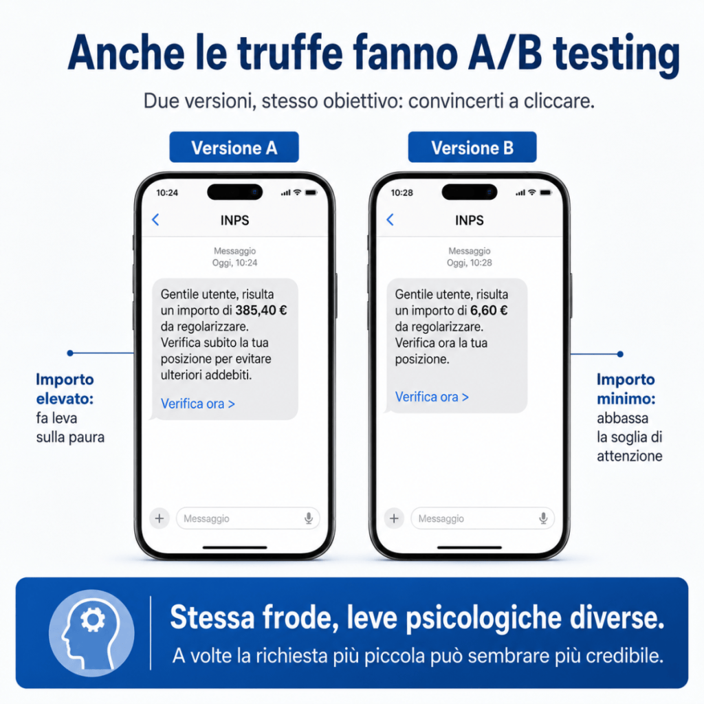 Smishing e A/B Testing: Quale cifra inganna di&nbsp;più?